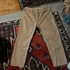 Redone khaki straight jeans
